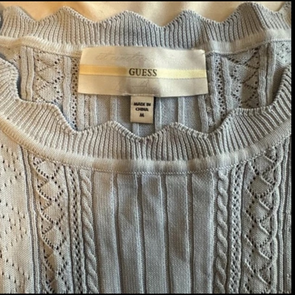Guess Light Blue Knit Midi Dress‎ size M NWT - Picture 7 of 8